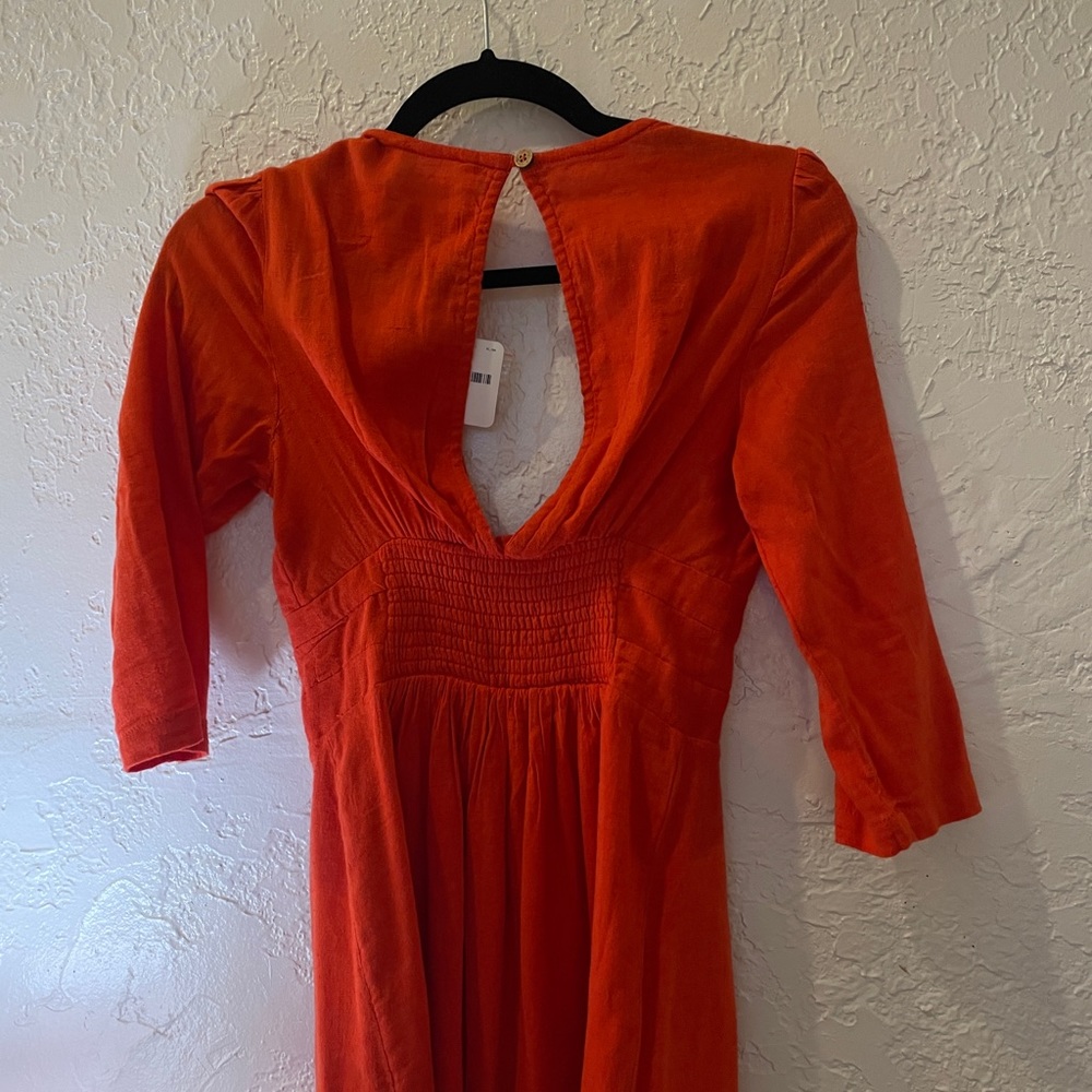 Free People Red Mini Dress with Front Tie - Picture 5 of 6
